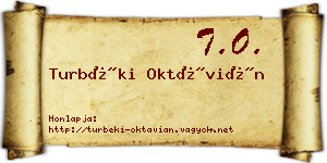Turbéki Oktávián névjegykártya